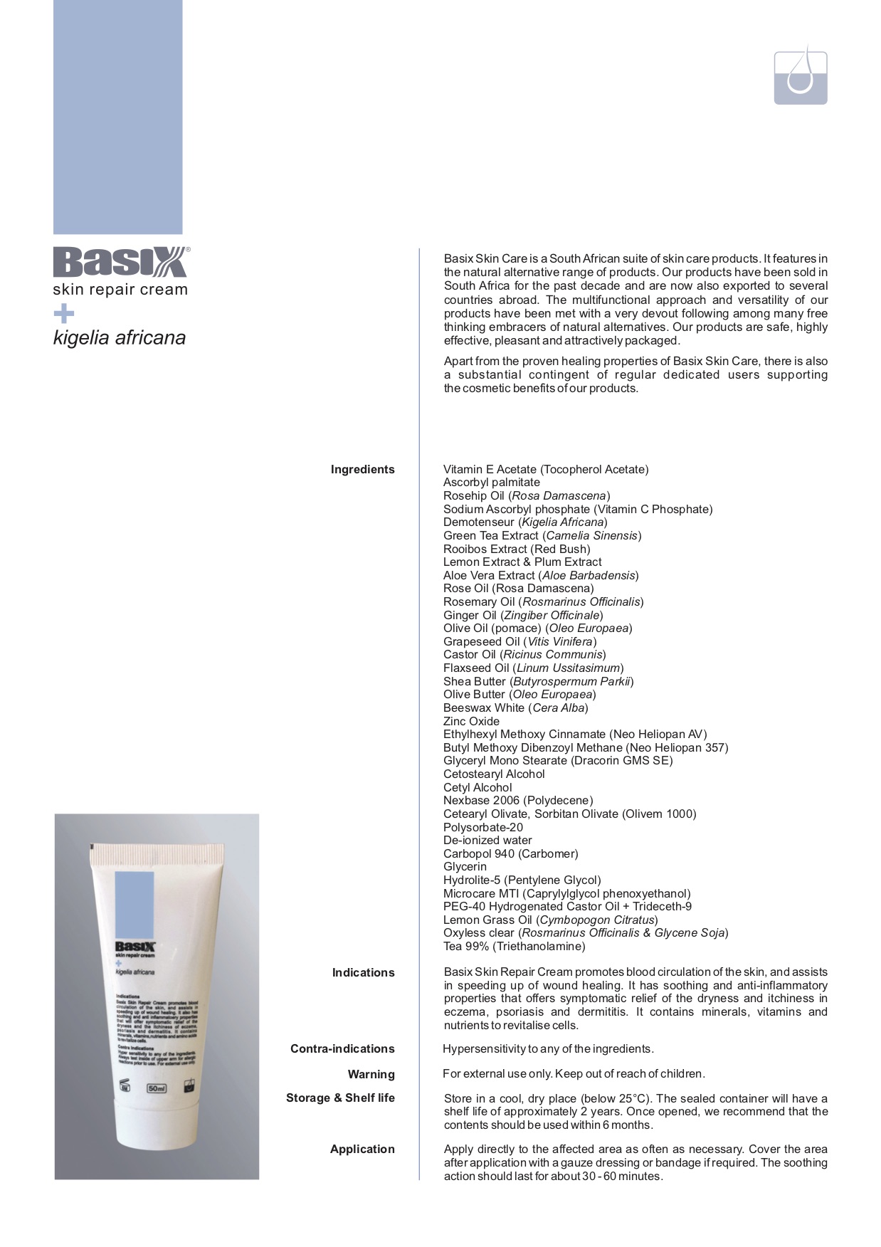 Basix + Product Specifications